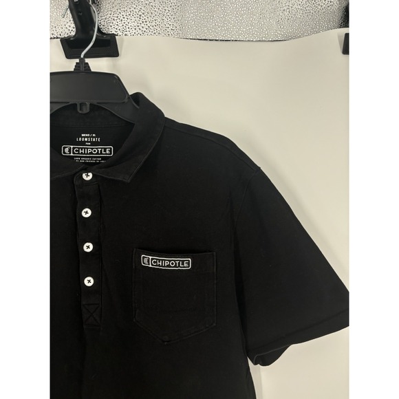 Chipotle Mexican Grill Loomstate Polo Work Short Sleeve Employee Uniform Mens XL - Picture 4 of 5